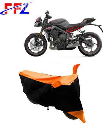 FFZ Waterproof Two Wheeler Cover for Triumph(Street Triple RS, Black, Orange)