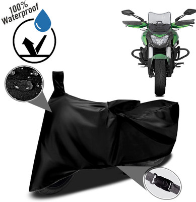 ROYAL AUTO MART Waterproof Two Wheeler Cover for Bajaj(Dominar 400, Black)