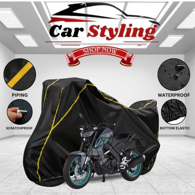 Car Styling Waterproof Two Wheeler Cover for Yamaha(MT 15, Black, Blue)