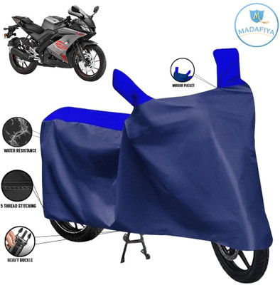 MADAFIYA Waterproof Two Wheeler Cover for Yamaha(R15 V3, Blue, Multicolor)