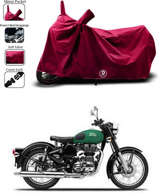 DeepShakshi AUTOMOTIVE Waterproof Two Wheeler Cover for Royal Enfield(Meteor BS6, Maroon)