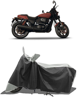 GROFATIK Two Wheeler Cover for Harley Davidson(Street Rod, Grey)