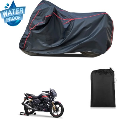 CODOKI Waterproof Two Wheeler Cover for TVS(Apache RTR 180, Black)