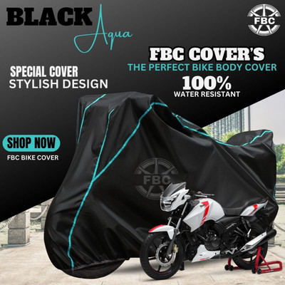 FBC Waterproof Two Wheeler Cover for TVS(Apache RTR 160, Black)