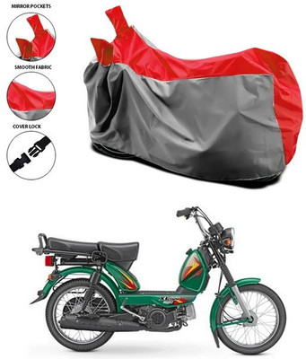 SEBONGO Waterproof Two Wheeler Cover for TVS(Heavy Duty Super XL, Red)