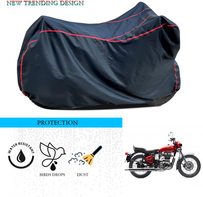ANTHUB Waterproof Two Wheeler Cover for Royal Enfield(Bullet Electra Twinspark, Black)