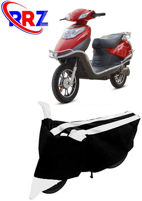 RRZ Waterproof Two Wheeler Cover for Hero Electric(Electric Flash, Black, White)