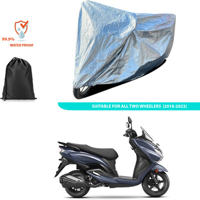 CODOKI Waterproof Two Wheeler Cover for Suzuki(Burgman Street 125, Silver)