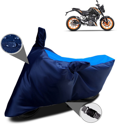 THE REAL ARV Waterproof Two Wheeler Cover for KTM(125 Duke, Blue)