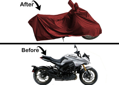 Archistylo Waterproof Two Wheeler Cover for Suzuki(Katana BS6, Maroon)