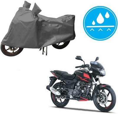 DeepShakshi AUTOMOTIVE Waterproof Two Wheeler Cover for Bajaj(Pulsar 180 DTS-i, Grey)