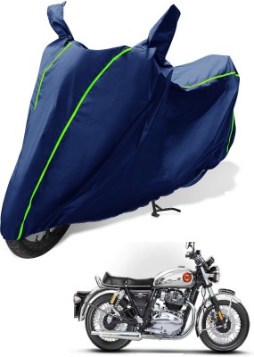 Auto Hub Waterproof Two Wheeler Cover for Royal Enfield(Interceptor 650, Blue)