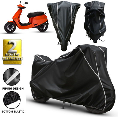 Car Styling Waterproof Two Wheeler Cover for Ola(Scooty, Black, White)