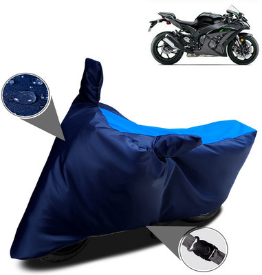 THE REAL ARV Waterproof Two Wheeler Cover for Kawasaki(Ninja ZX-10R SE, Blue)