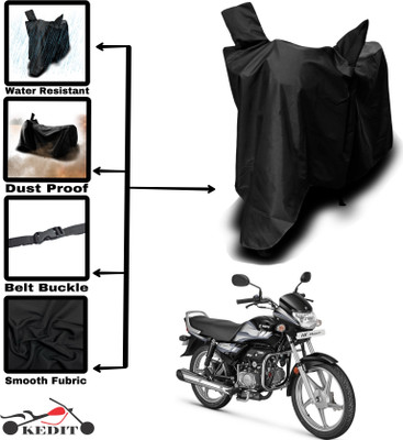 KEDIT Two Wheeler Cover for Hero(HF Deluxe BS6, Black)