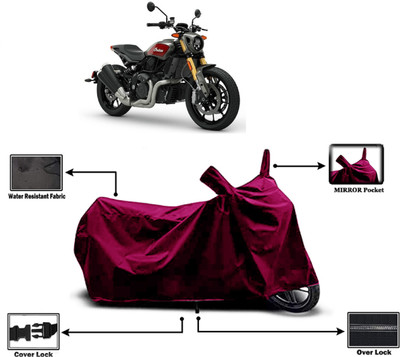 Amexride Two Wheeler Cover for Indian(FTR 1200, Maroon)
