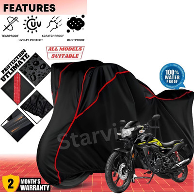 OliverX Waterproof Two Wheeler Cover for Honda(SP 125, Black, Red)