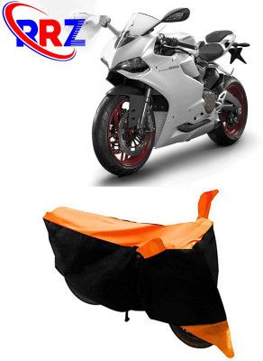 RRZ Waterproof Two Wheeler Cover for Ducati(899 Panigale, Black, Orange)
