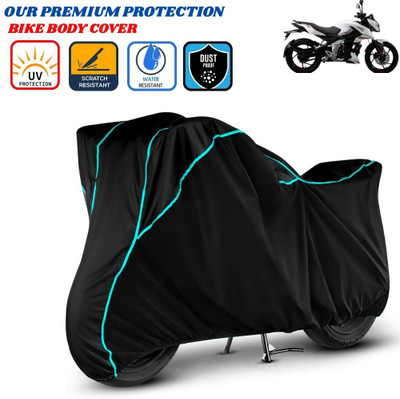Delphinium Waterproof Two Wheeler Cover for Bajaj(Pulsar AS 150, Black)