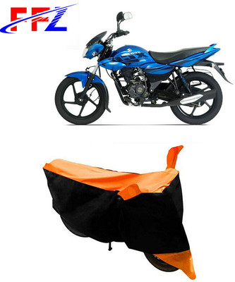 FFZ Waterproof Two Wheeler Cover for Bajaj(XCD 125cc, Black, Orange)