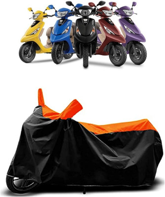 VESMEI Two Wheeler Cover for TVS(Scooty Zest BS6, Orange)