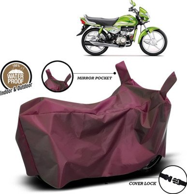 AASHTIK MART Two Wheeler Cover for Hero(HF Deluxe Eco, Maroon)