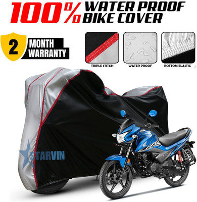 Starvin Waterproof Two Wheeler Cover for Honda(Livo BS6, Black, Silver)