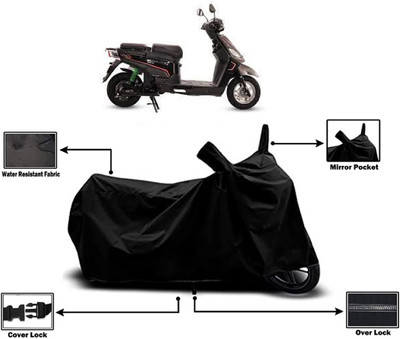 Amexride Two Wheeler Cover for Hero Electric(Electric NYX e5 BS6, Black)