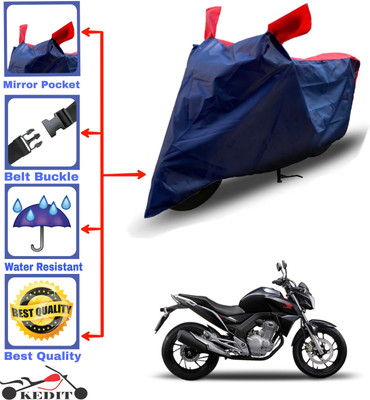 AASHTIK MART Two Wheeler Cover for Honda(CB Twister, Red, Blue)
