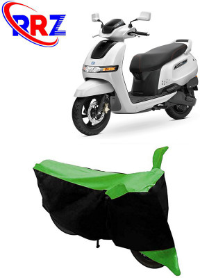 RRZ Waterproof Two Wheeler Cover for TVS(iQube, Black, Green)