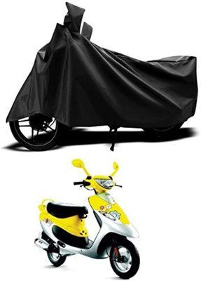 SK AUTO Waterproof Two Wheeler Cover for TVS(Scooty Pep+, Black)