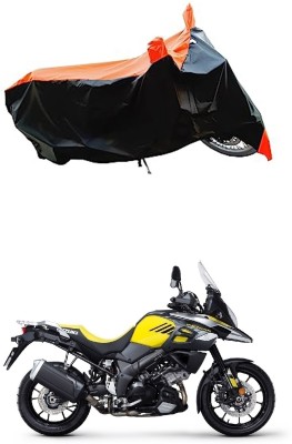 VESMEI Two Wheeler Cover for Suzuki(V Strom 650, Orange)