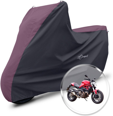 Neodrift Two Wheeler Cover for Ducati(Monster 821, Maroon, Black)