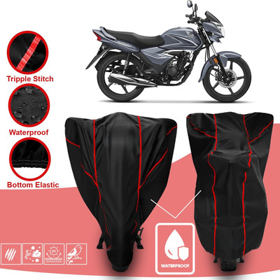 DeepShakshi AUTOMOTIVE Waterproof Two Wheeler Cover for Honda(CB Shine, Red, Black)