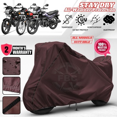 OliverX Waterproof Two Wheeler Cover for Hero(Super Splendor, Maroon, Black)