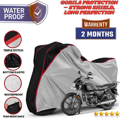 POLYMAXX Waterproof Two Wheeler Cover for Hero(Super Splendor, Silver)