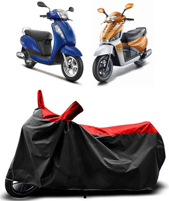 Fastak Two Wheeler Cover for Mahindra(Gusto, Red)