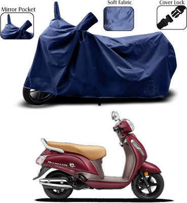 SEBONGO Waterproof Two Wheeler Cover for Suzuki(Access 125, Blue)