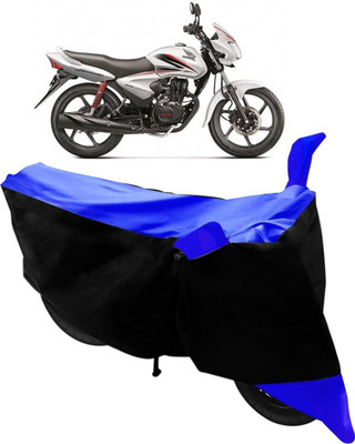 Mdstar Waterproof Two Wheeler Cover for Yamaha(Saluto, Black, Blue)