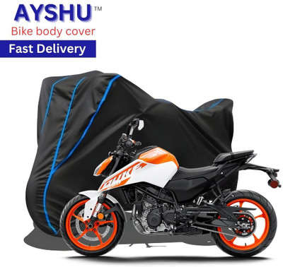 AYSHU Waterproof Two Wheeler Cover for KTM(200 Duke, Black, Red)