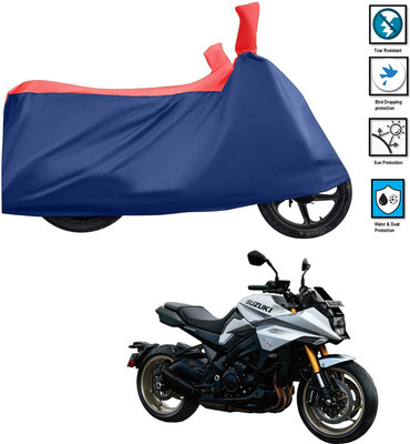 PAGORA Waterproof Two Wheeler Cover for Suzuki(Katana, Red)