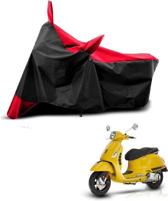 AASHTIK MART Two Wheeler Cover for Universal For Bike(Vespa VXL, Red, Black)