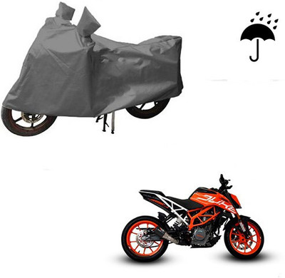 DeepShakshi AUTOMOTIVE Waterproof Two Wheeler Cover for KTM(Duke 390, Grey)