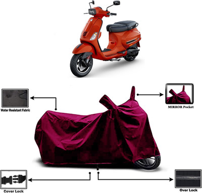 Amexride Two Wheeler Cover for Piaggio(Vespa SXL 125, Maroon)