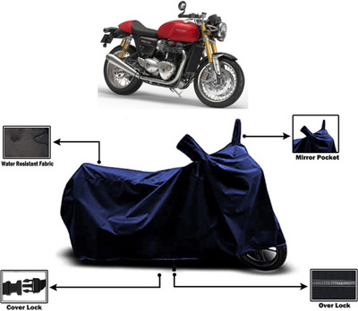 Amexride Two Wheeler Cover for Triumph(Thruxton 1200 R, Blue)