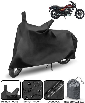 AutoRetail Waterproof Two Wheeler Cover for Bajaj(Avenger 220 street, Black)