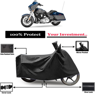 Amexride Two Wheeler Cover for Harley Davidson(Street Glide Special, Black)