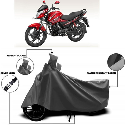 MMSSTAR Waterproof Two Wheeler Cover for Hero(Glamour i3s, Grey)