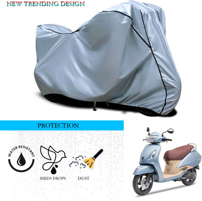 ANTHUB Waterproof Two Wheeler Cover for TVS(Jupiter Grande, Silver)