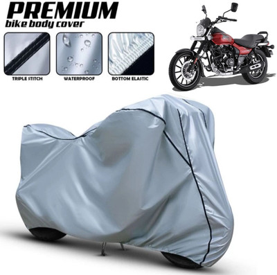 Shiv Kanha Waterproof Two Wheeler Cover for Bajaj(Avenger, Silver)